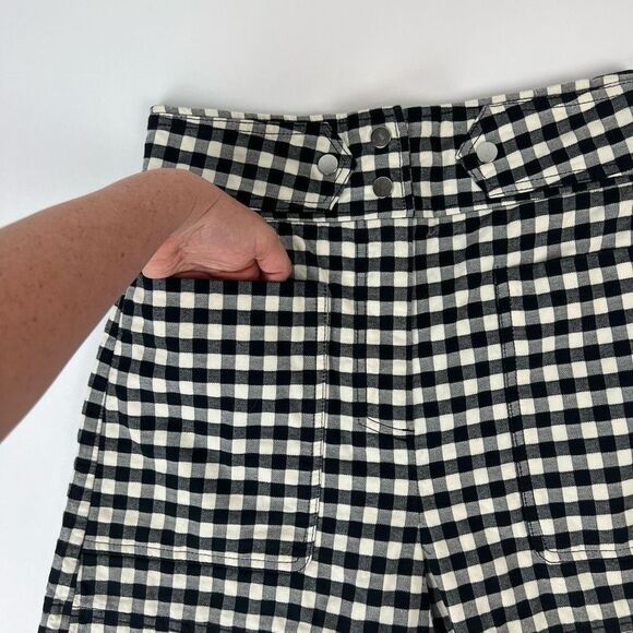 Sfera Collection Women's Black White Gingham High Waisted Duo Pocket Shorts Sz 4 - Picture 7 of 15
